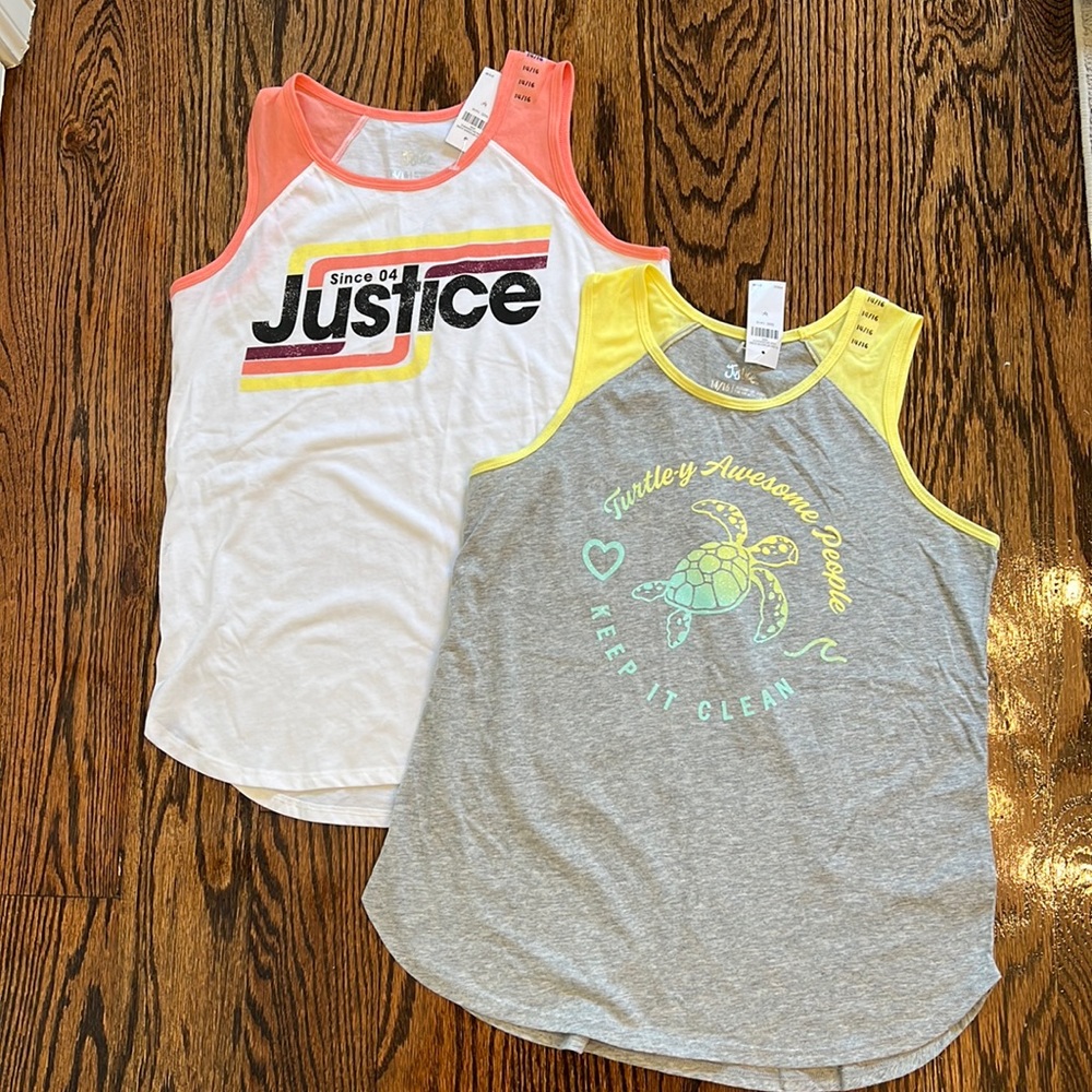 Justice casual shirts Youth size 14/16